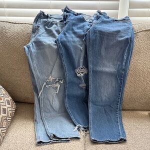 Old Navy Women's Straight Leg Jeans - Light and Dark Blue